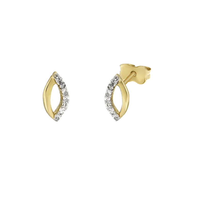 Ohrringe, 585 Gelbgold, mit Zirkonia