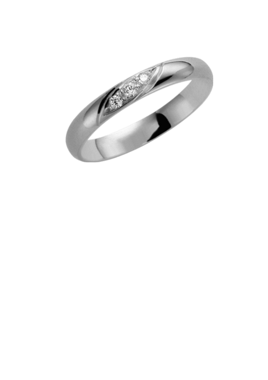 Palladium-Trauring, Diamant 0,04 ct, Krokus, H182P
