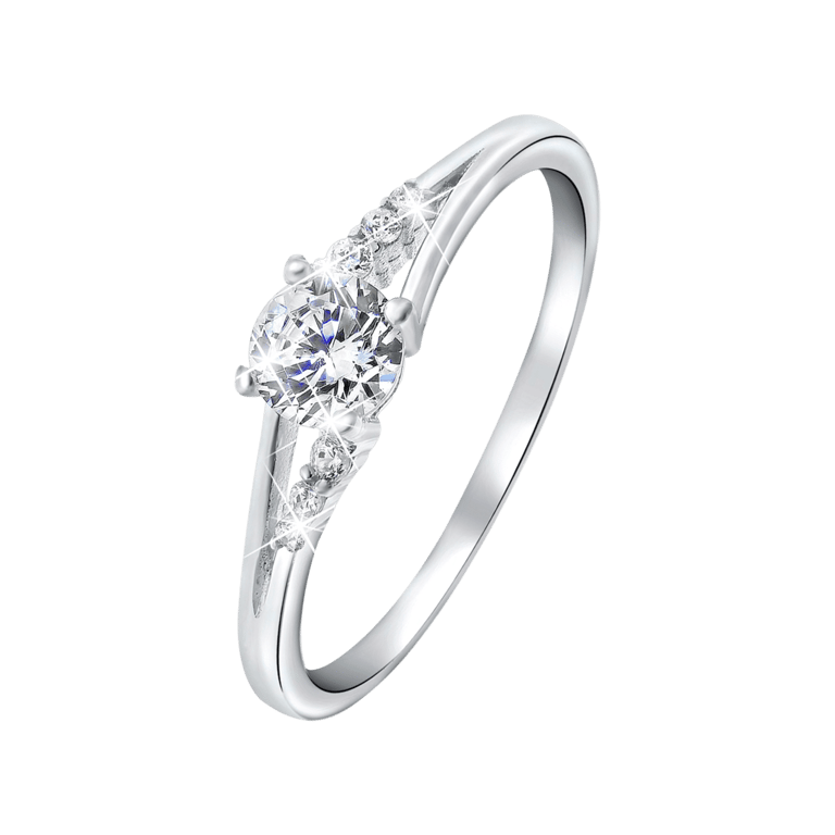 Zilveren ring met zirkonia