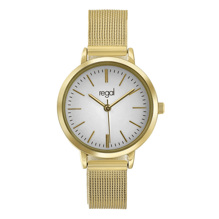 Regal Uhr mit goldenem Mesharmband