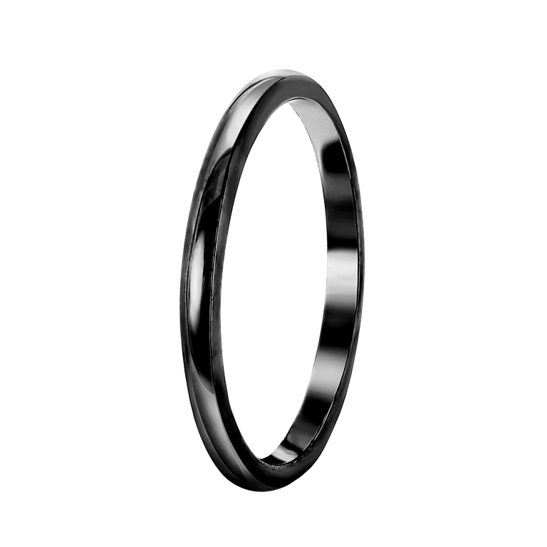 Schwarz beschichteter Silberring