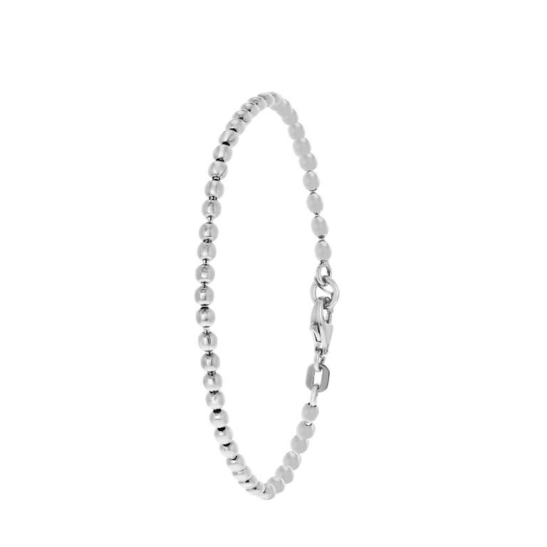 Gerecycled zilveren armband bol rhodiumplated