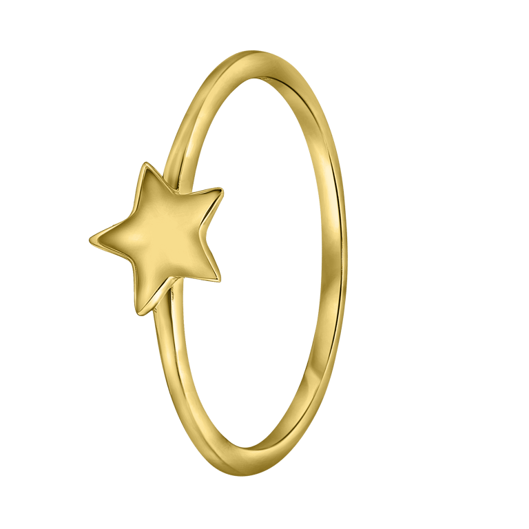 Ring, 925 Silber, vergoldet, Stern der Galaxis