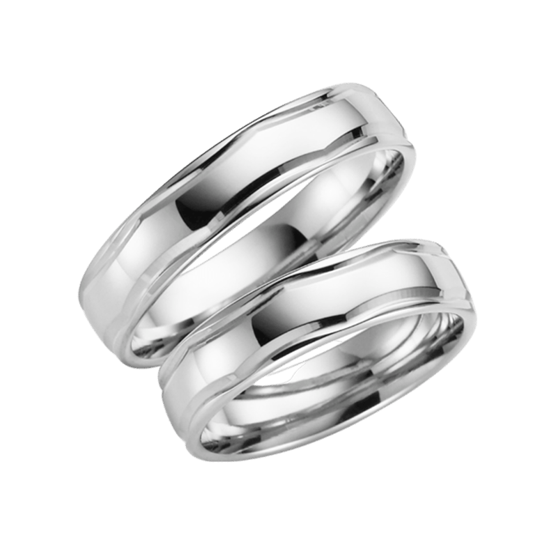 14K Weißgold Trauring Sunflower Herren H137