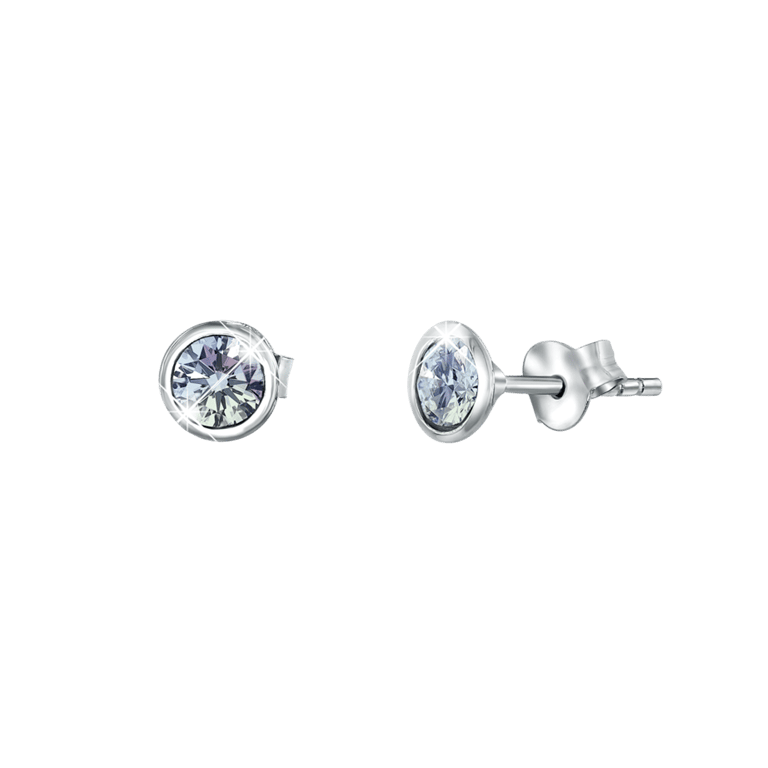 Ohrringe, 925 Silber, Kristall