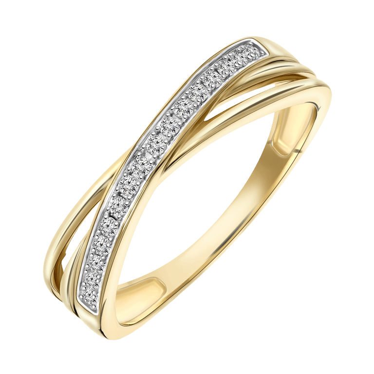 Ring aus 585 Gelbgold mit Diamant (0,10 ct)