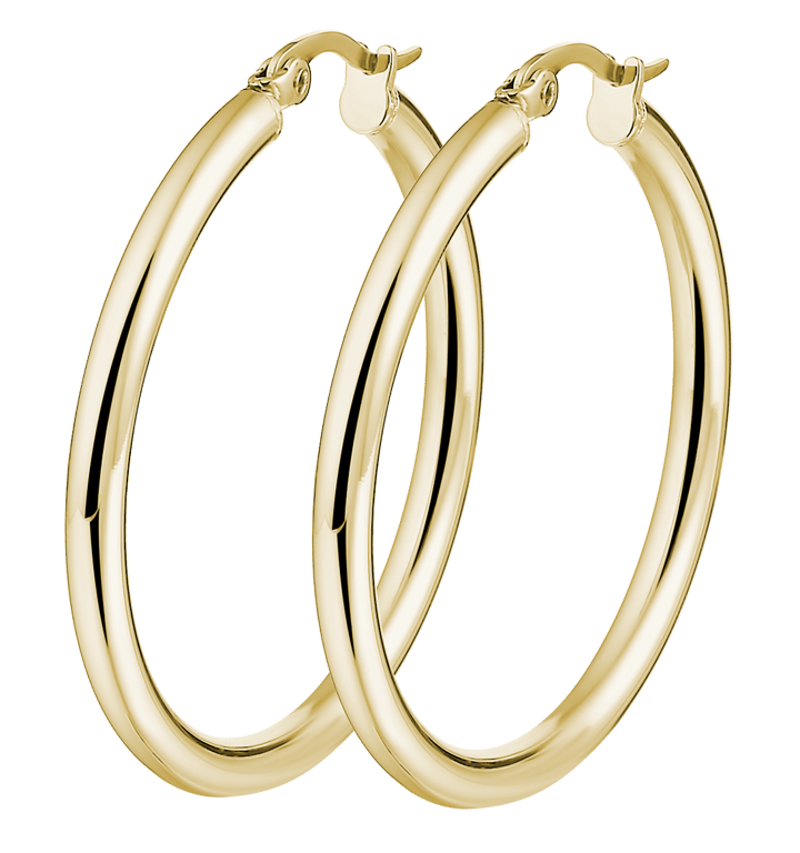 Stalen goldplated oorringen voor dames