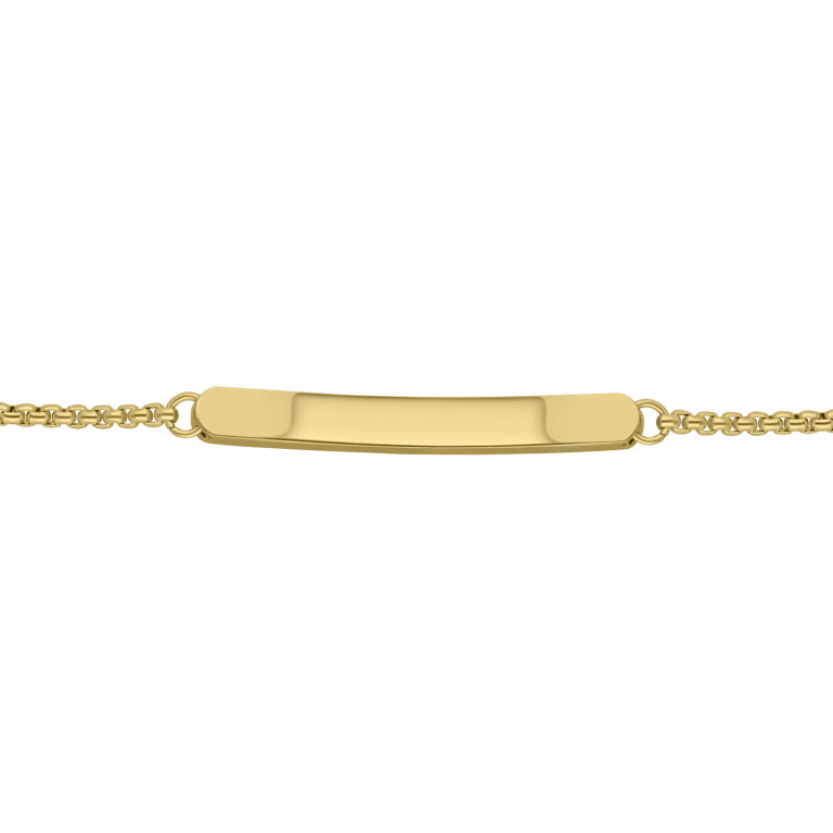 Stalen goldplated plaatarmband met rood kristal voor dames