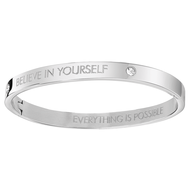Guess stainless steel armband bangle Believe in yourself
