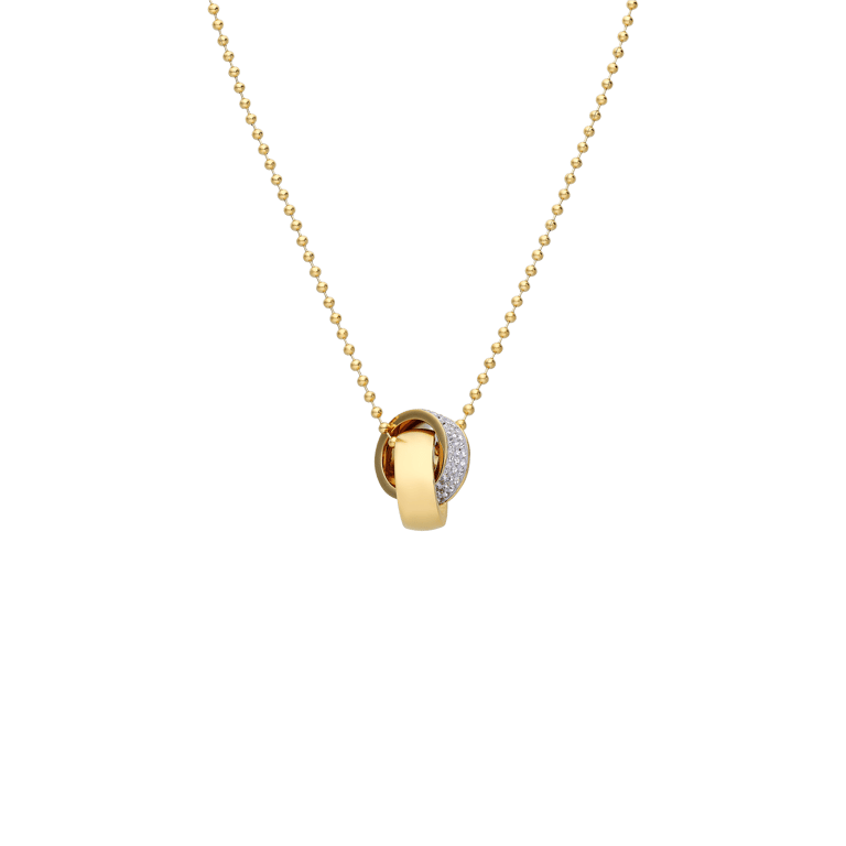 Colours by Kate gerecycled stainless steel ketting goldplated wit kristal voor dames