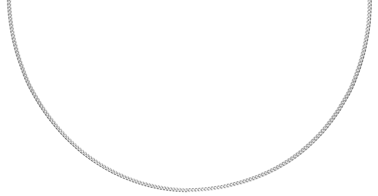 Silberne Kette mit Gourmetkettenglied 45 cm