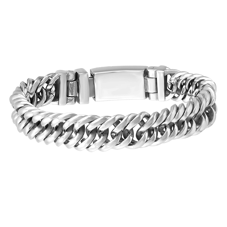 Stainless steel armband schakel
