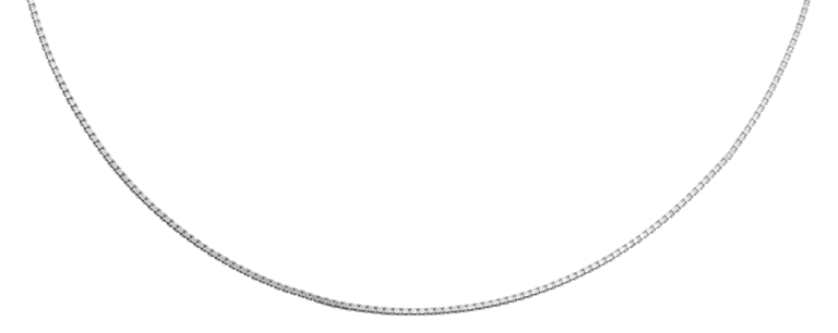 Recycelte silberne Kette mit venezianischem Glied
