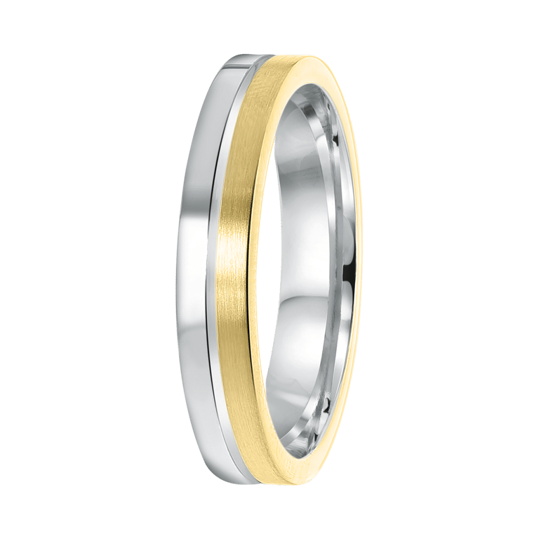 Zilveren goldplated herenvriendschapsring Ankara