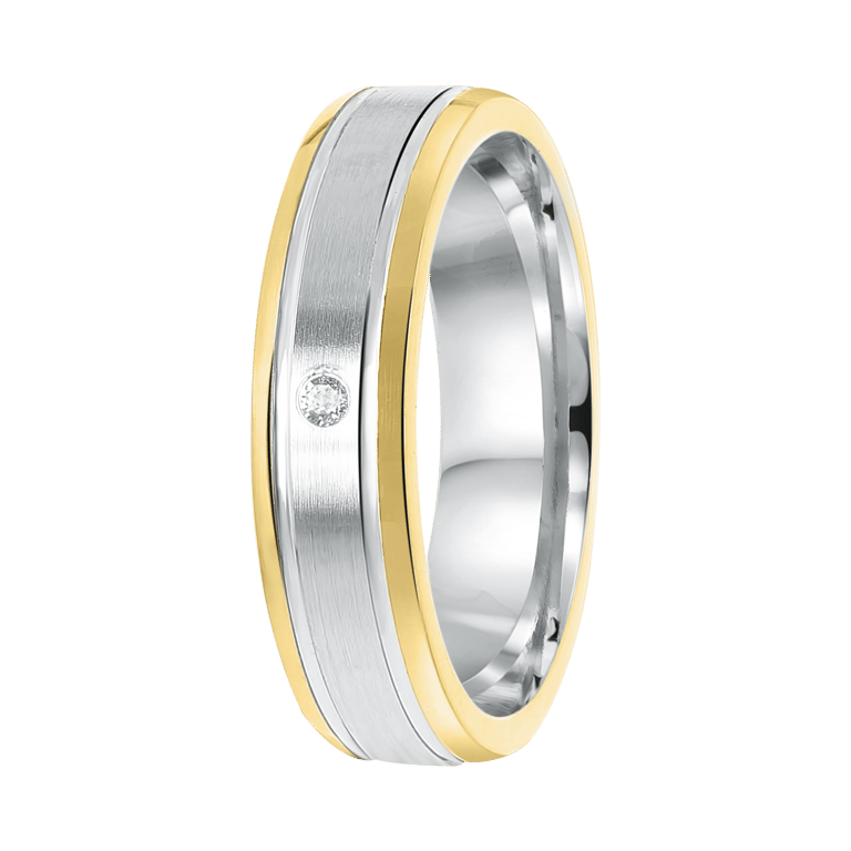 Zilveren goldplated vriendschapsring Sofia met zirkonia voor dames