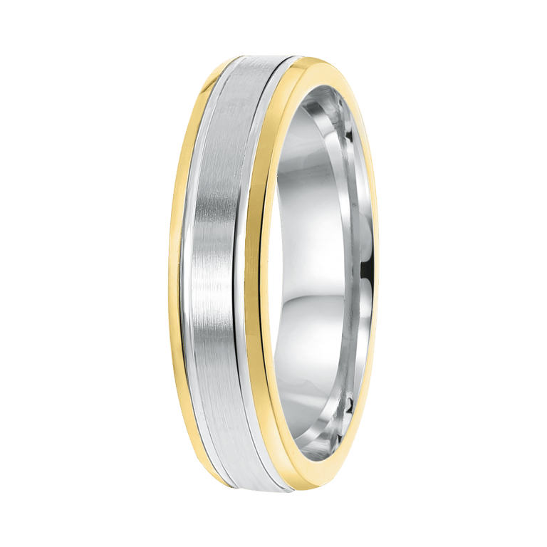 Zilveren goldplated herenliefdesring Sofia