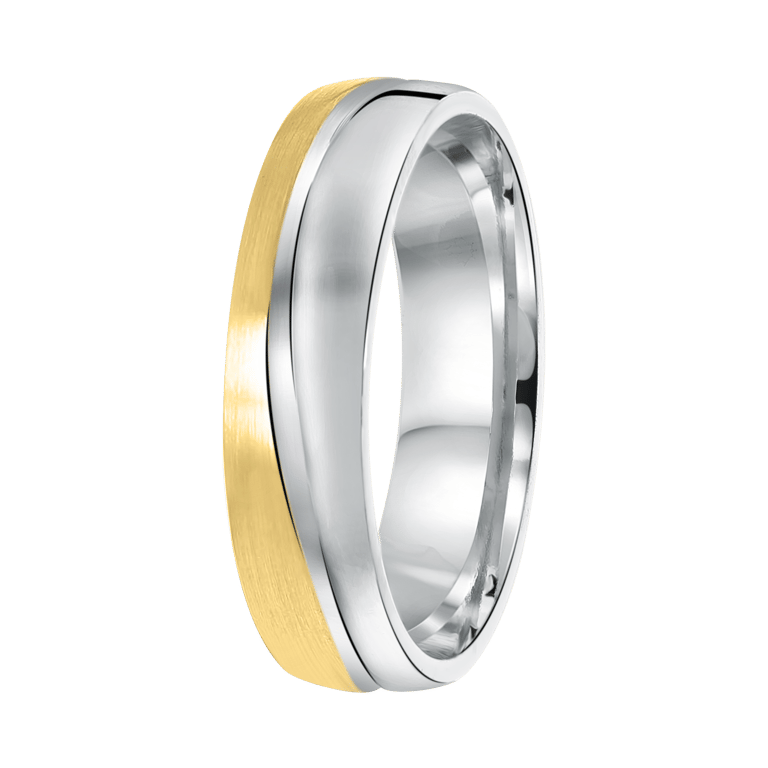 Zilveren goldplated herenvriendschapsring Cordoba
