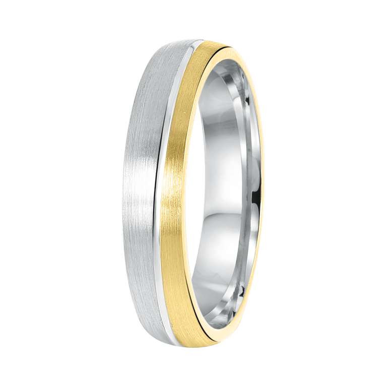 Zilveren goldplated herenvriendschapsring Zaragoza