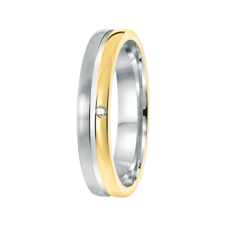 Zilveren goldplated vriendschapsring Pamplona met zirkonia voor dames