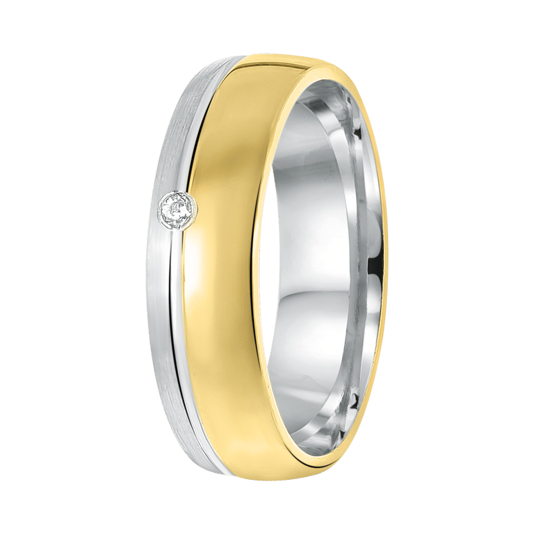 Zilveren goldplated liefdesring Mallorca met zirkonia voor dames