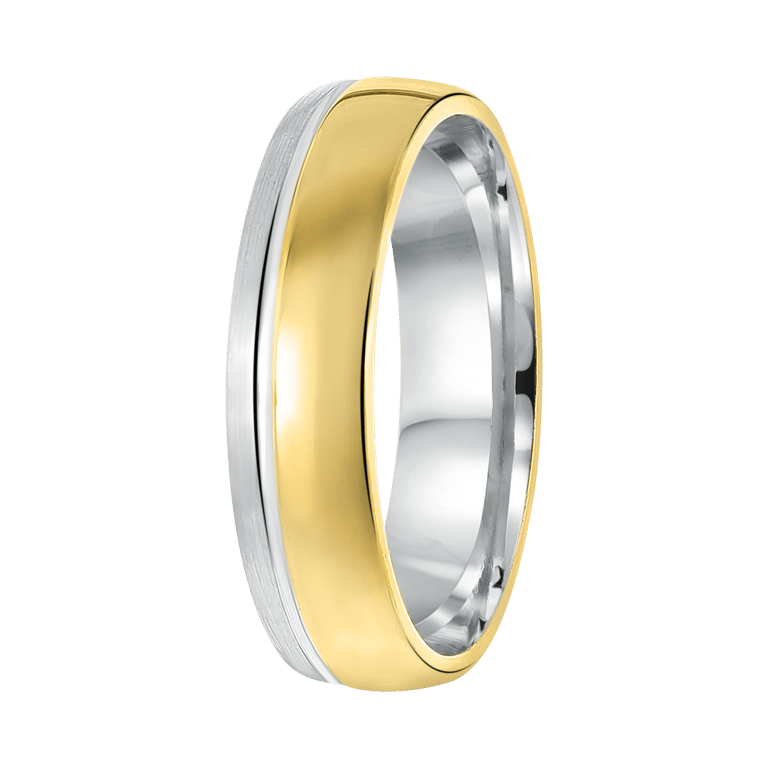 Zilveren goldplated herenliefdesring Mallorca