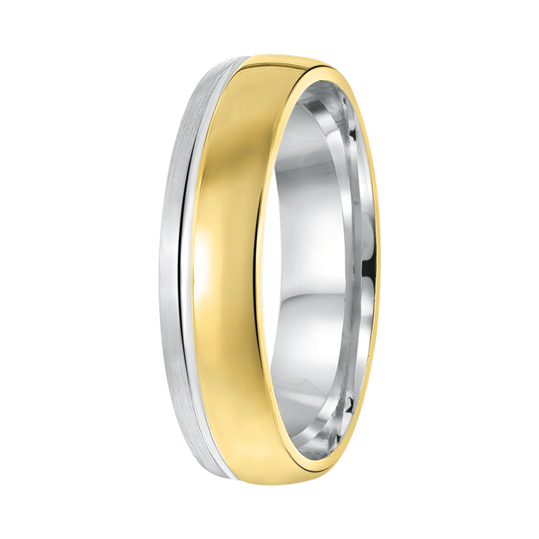 Zilveren goldplated herenvriendschapsring Mallorca