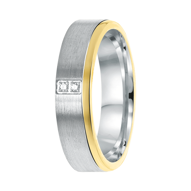 Zilveren goldplated vriendschapsring Salamanca met zirkonia voor dames