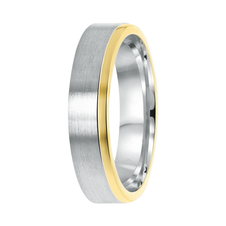 Zilveren goldplated herenliefdesring Salamanca