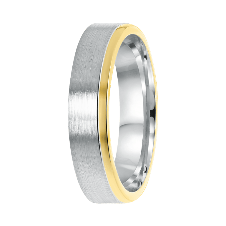 Zilveren goldplated herenvriendschapsring Salamanca