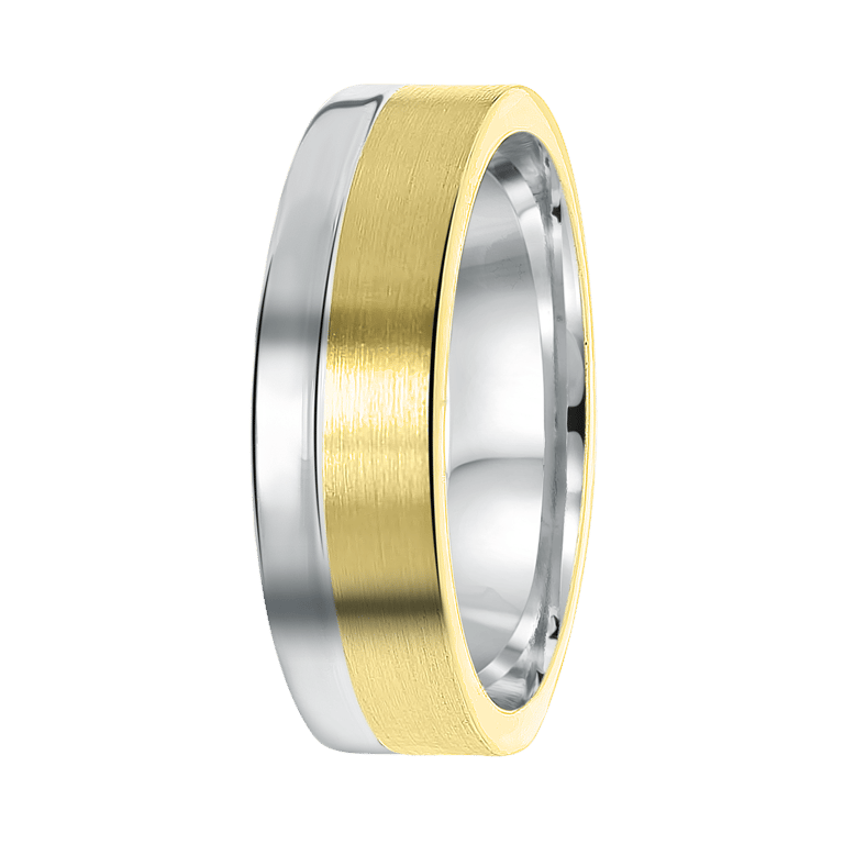 Zilveren goldplated herenvriendschapsring Benidorm
