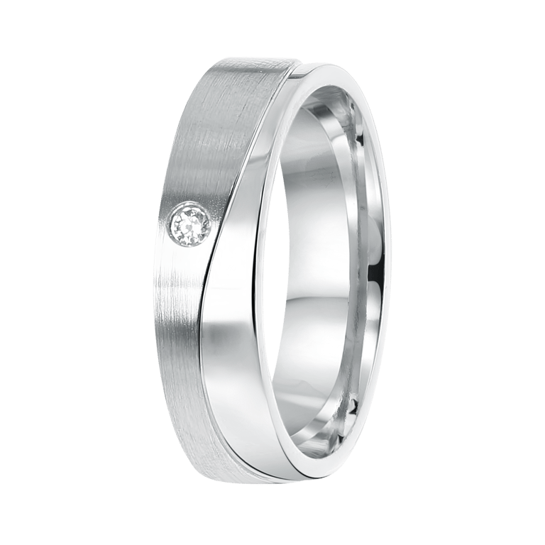 Zilveren liefdesring Santorini dames zirkonia