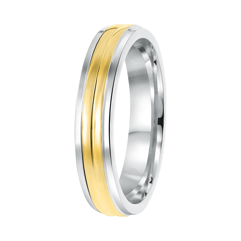 Zilveren goldplated liefdesring San Sebastian voor dames