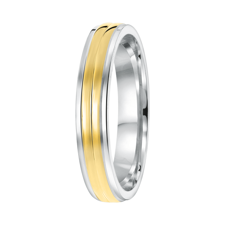 Zilveren goldplated herenvriendschapsring San Sebastian