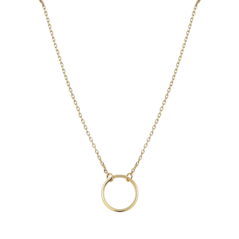 Goldplated choker met hanger voor dames