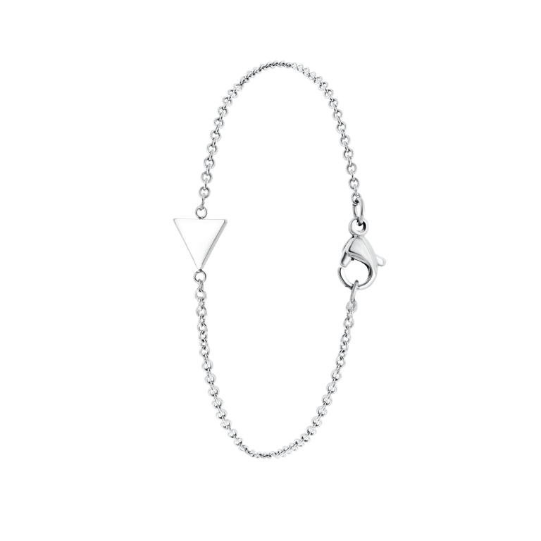 Gerecycled stainless steel armband triangle