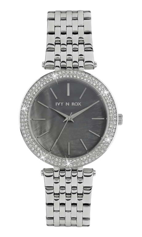 Ivy N Rox Armbanduhr mit silberfarbenem Armband