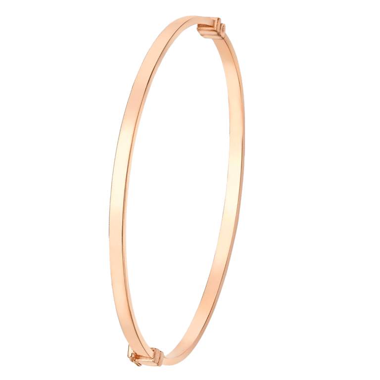 9 Karaat bangle rose met vierkante buis