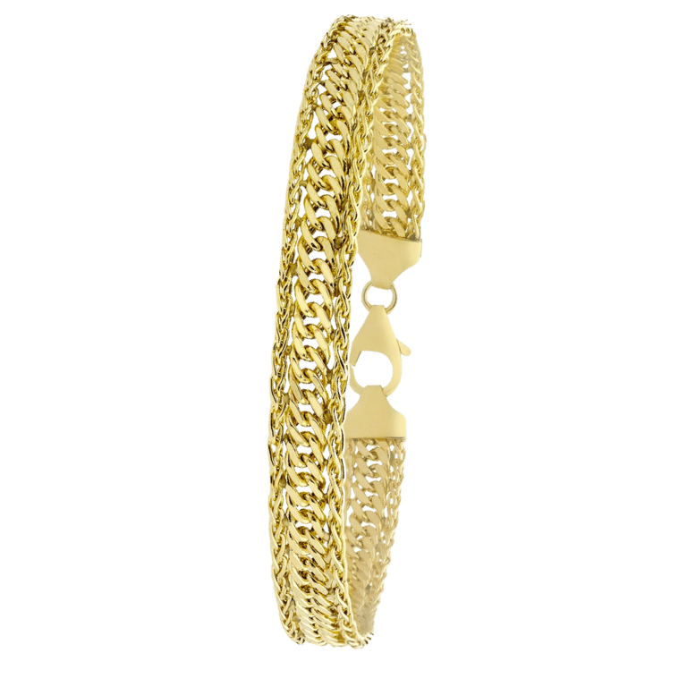 375 Gold Armband mit Spiga-Gliedern