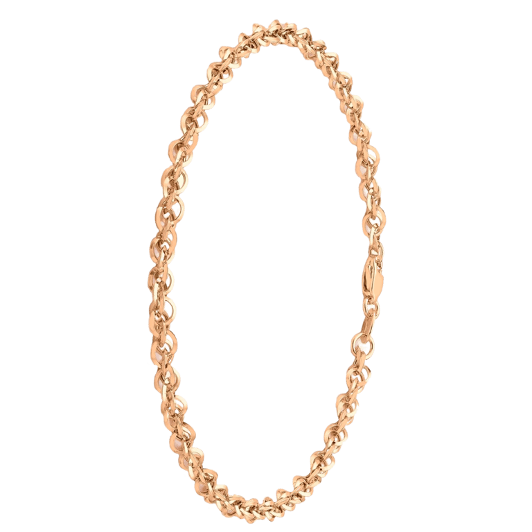 Armband aus 375 Gold mit Diamantschliff, rosa