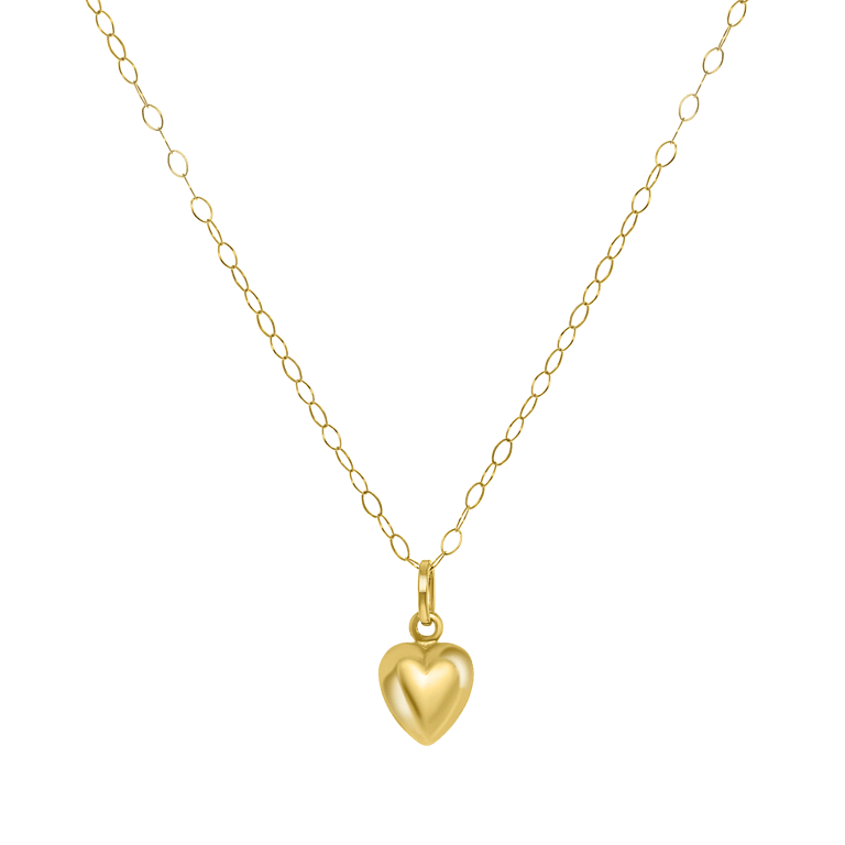 9 Karaat ketting met hanger hart