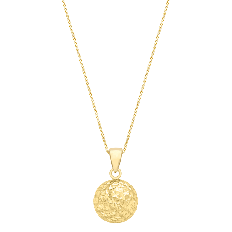 375 Gold Halskette mit Kugelanhänger