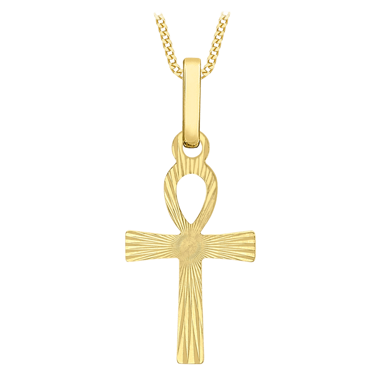 9 Karaat ketting met hanger ankh 