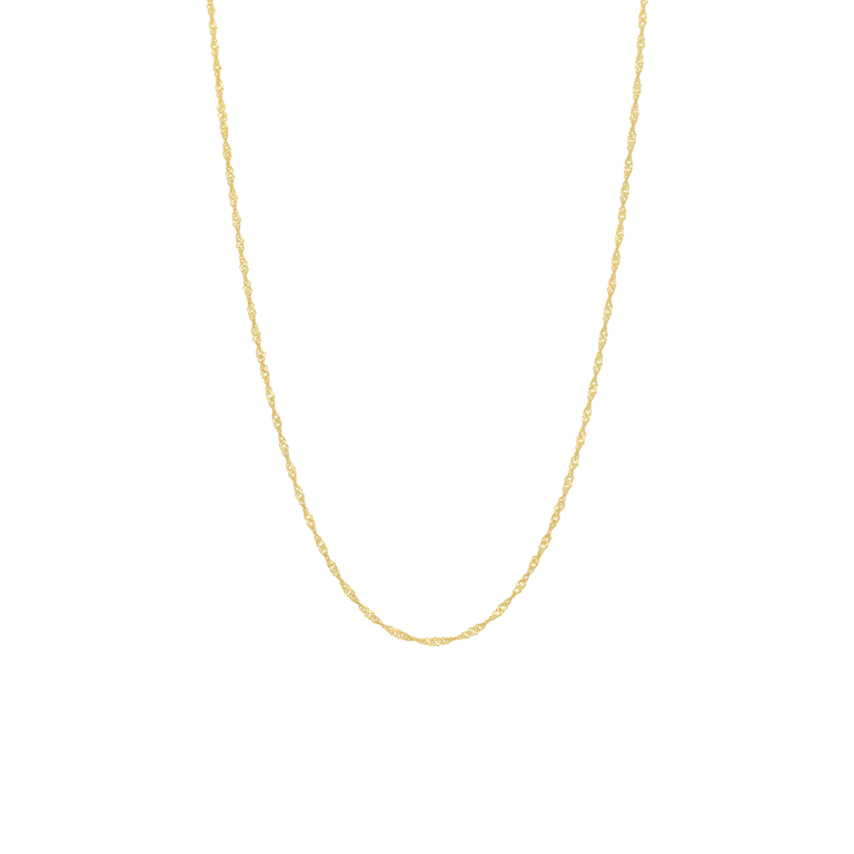Halskette aus 375 Gold mit Gourmet-Gliedern, gedreht