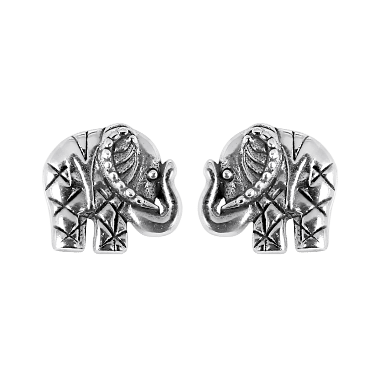 Silberohrringe Elefant Bali