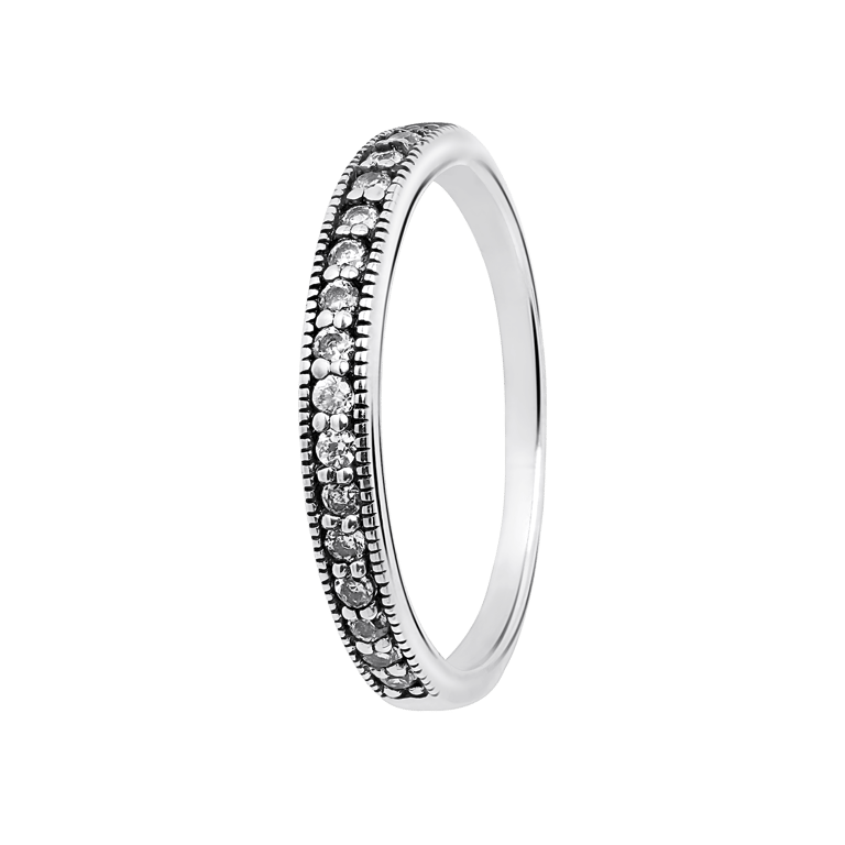 Zilveren ring Bali met kristal