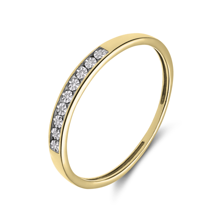 Ring, 585 Gelbgold, mit Diamanten 0,02 ct