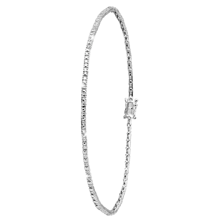 14 Karaat witgouden tennisarmband met diamant 0,42ct 