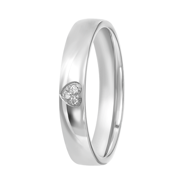 925 Silber Freundschaftsring für Damen ,,Nis", Diamant 0,03 ct