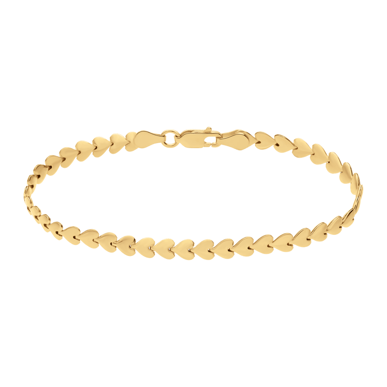 Zilveren goldplated schakelarmband voor dames