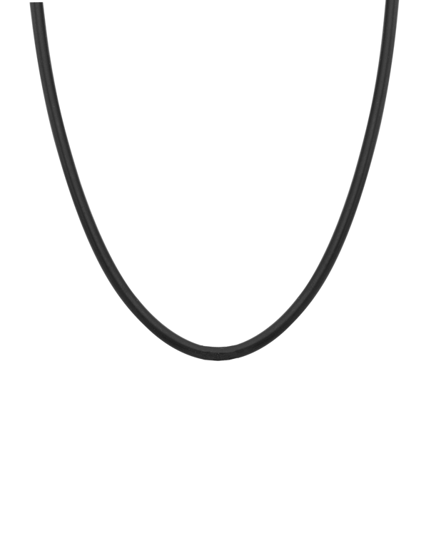 Zilveren siliconen ketting voor dames